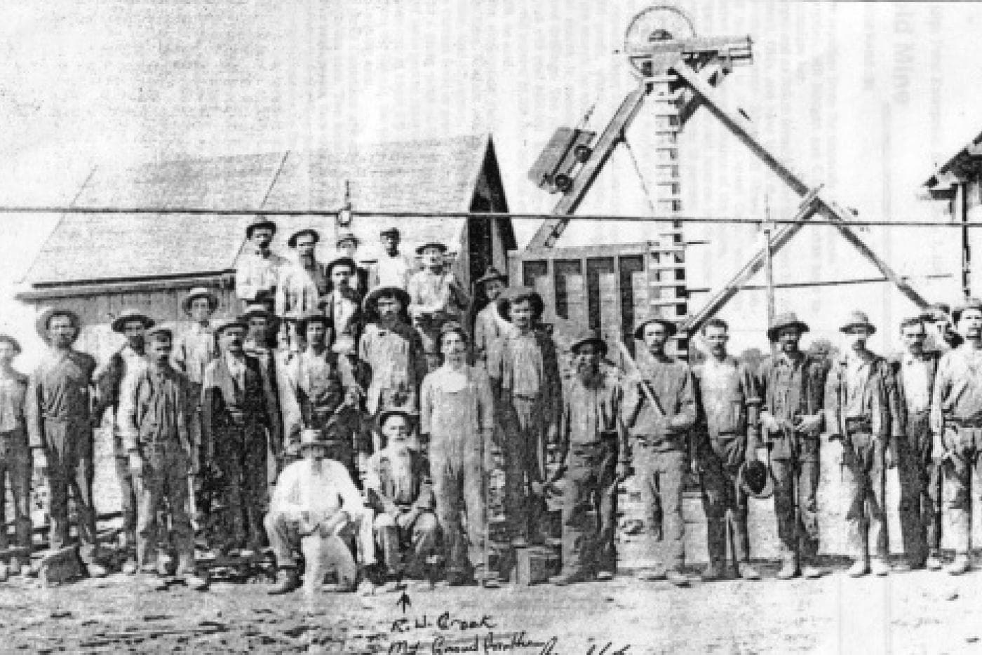 Miners at Silver Hill, North Carolina, circa 1900. Davidson County Historical Society, via NC DNCR.
