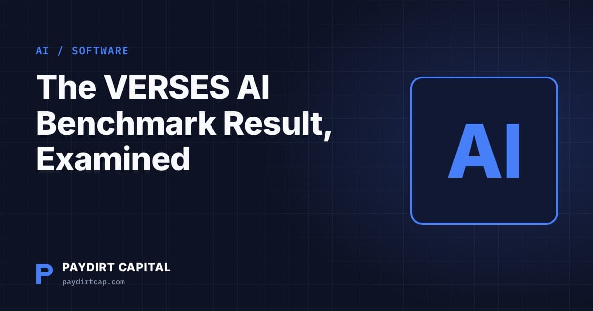 Paydirt Capital cover: The VERSES AI Benchmark Result, Examined