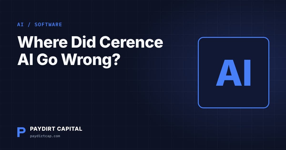 Paydirt Capital cover: Where Did Cerence AI Go Wrong?
