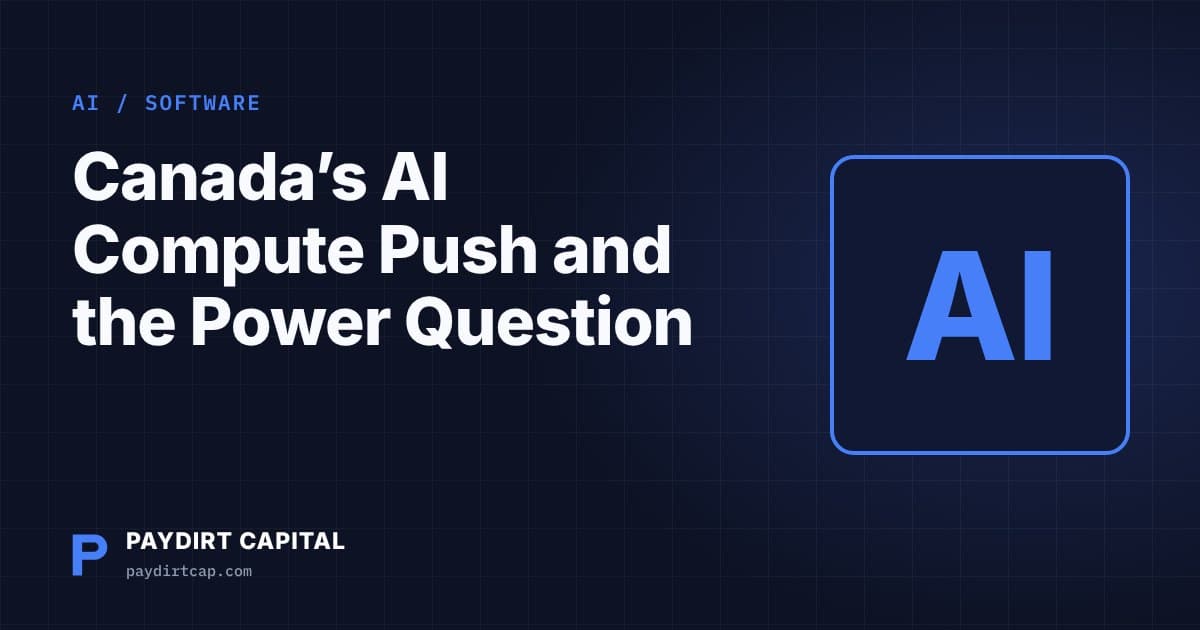 Canada's AI Compute Push and the Power Question