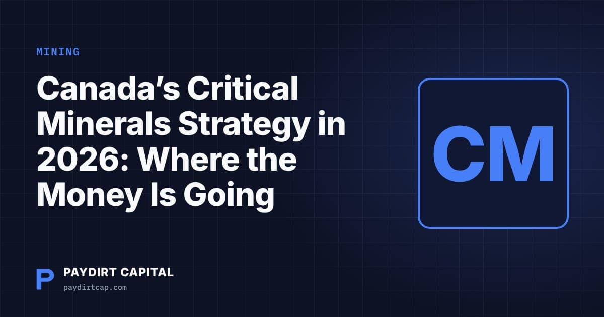Canada's Critical Minerals Strategy in 2026: Where the Money Is Going